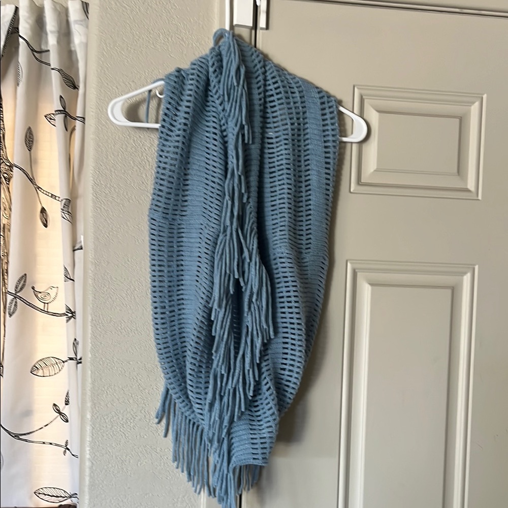 Cozy Blue Knit infinity scarf